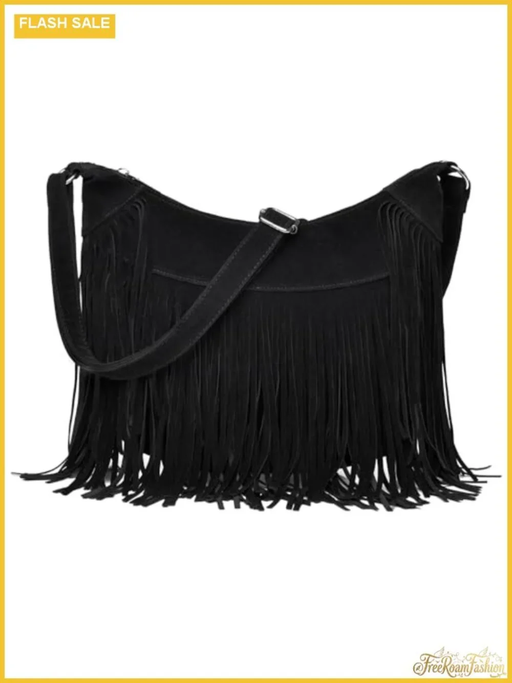 Fringe Hobo Bag Vintage Vegan Suede Western Crossbody Shoulder Purse